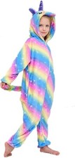 Unisex Children Unicorn Pyjamas Halloween Kids One-piece Costume Size 6-8