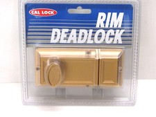 NOS CAL LOCK SINGLE CYLINDER RIM DEADBOLT, SATIN BRONZE FINISH, 564D