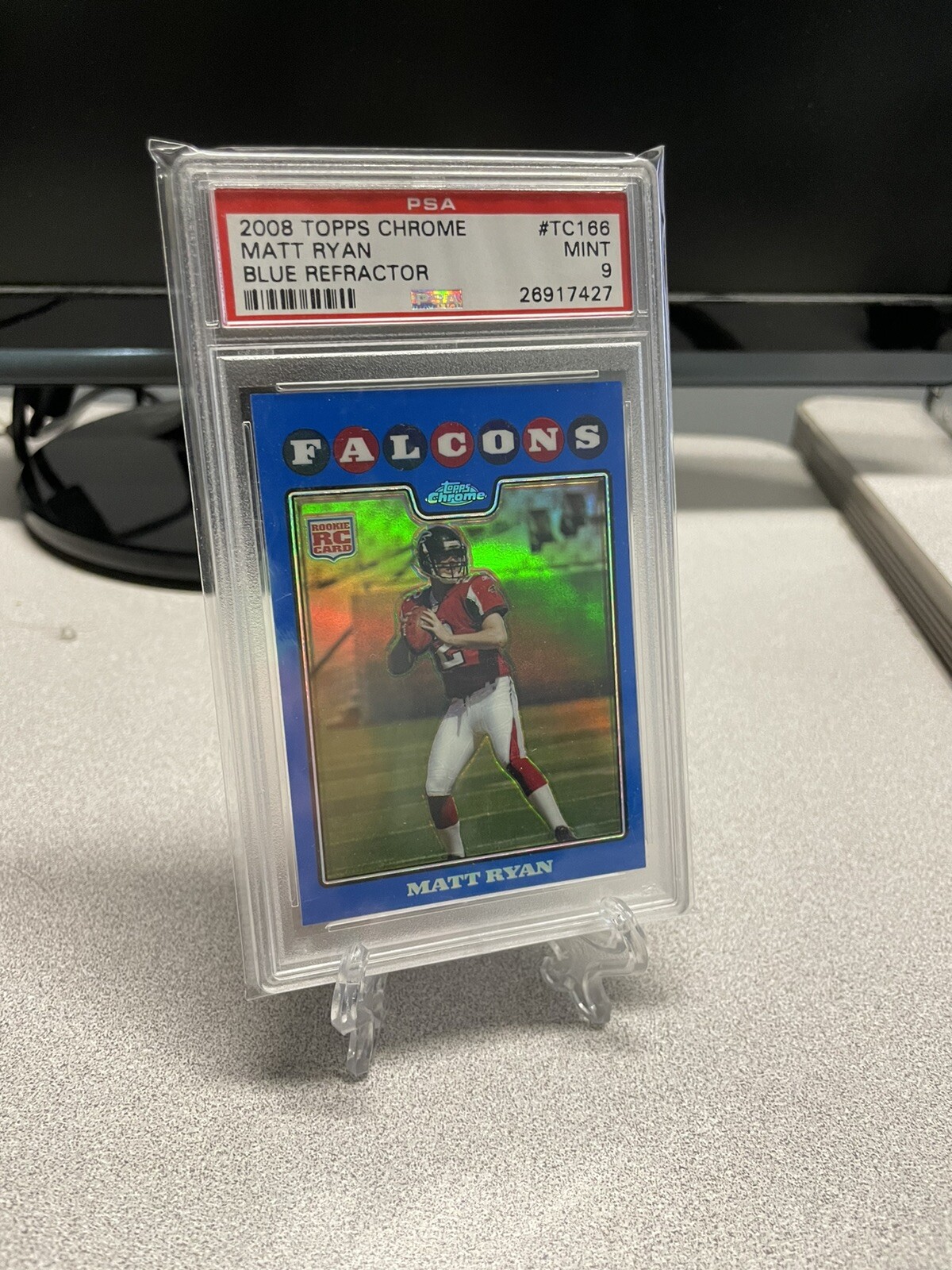 2008 Topps Chrome Matt Ryan BLUE REFRACTOR Future HOF ROOKIE #TC166 PSA 9 MINT