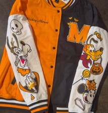 Mickey Letterman Varsity Jacket Disney Halloween Nwt - Large