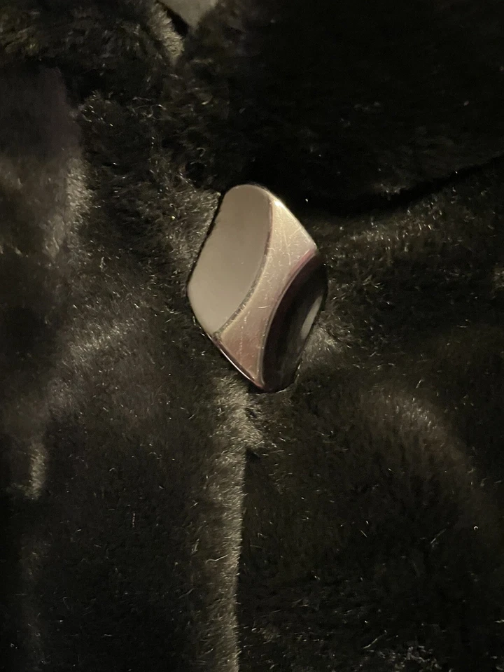 Abrigo de piel sintética Nuage Beaver mediano negro para mujer longitud 1/4 Foto 3 de 4