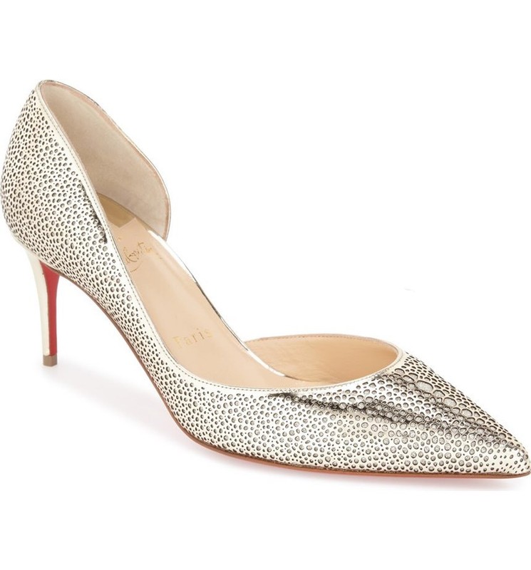 100% AUTH NEW WOMEN LOUBOUTIN GALU LASER CUT HALF DORSAY PUMP/HEELS US 7.5