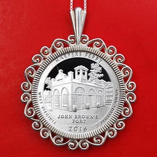 2016 West Virginia Harpers Ferry National Historical Park Coin Sterling Necklace