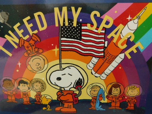 I Need my Space Peanuts, Snoopy & Gang 1000PC Jigsaw Puzzle + Plush Snoopy NIB - Picture 6 of 7