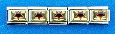 Nomination Red Star with gold background Char...