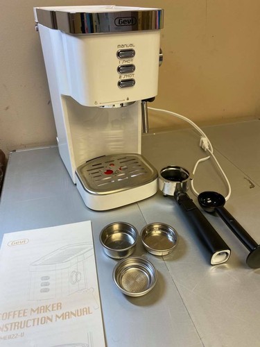 Máquina Espresso gevi usado 20-Bar café con leche Capuchino Maker Con  Espumador, 1.25 L | eBay
