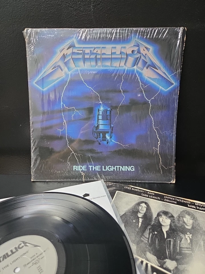 Metallica Ride The Lightning Lp Vinyl 1984 1st MEGAFORCE Press Shrink/Insert VG+ Foto 2 de 4