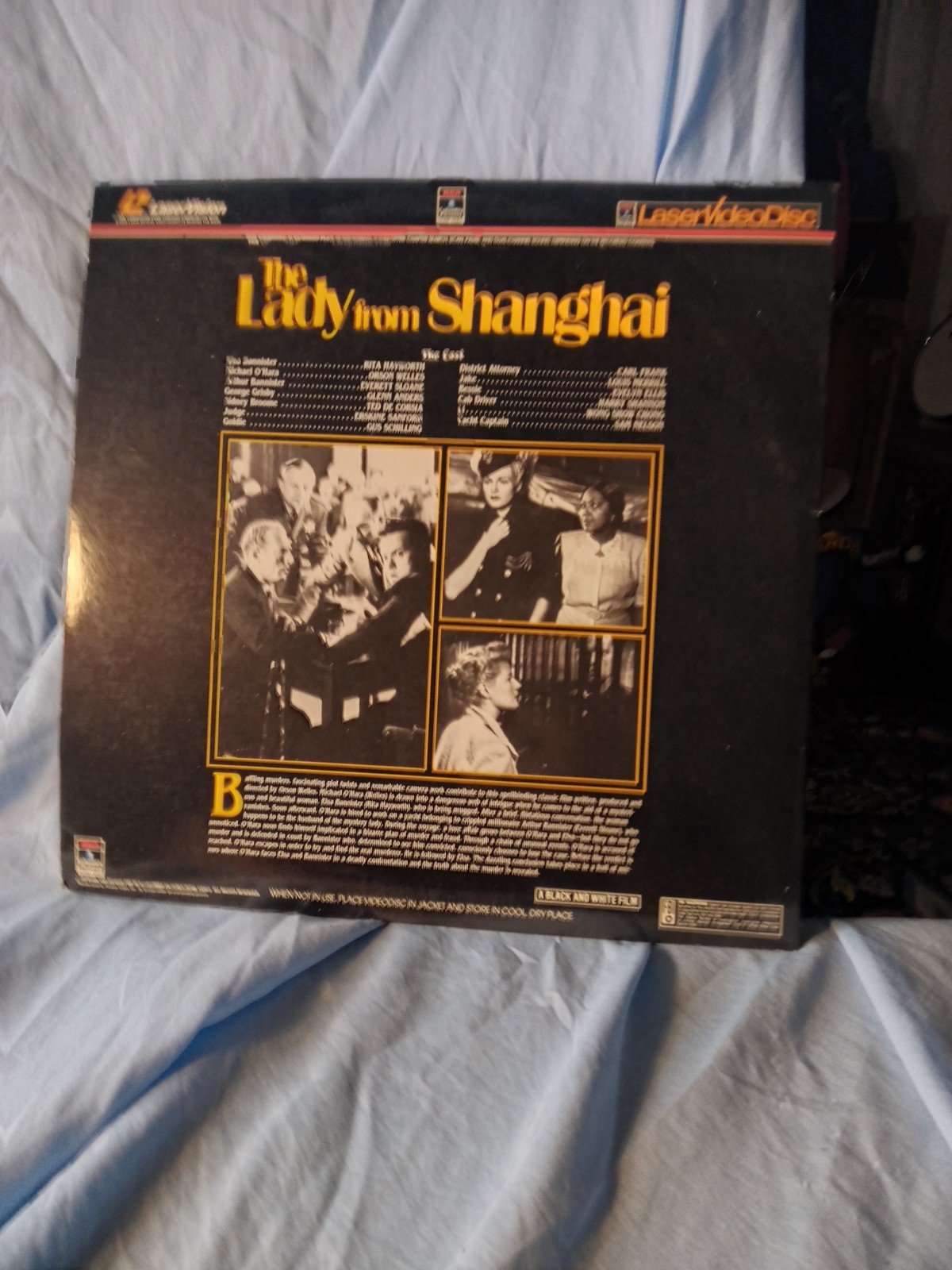 The Lady From Shanghai LaserDisc Classic Lazer Laser Disk Rita Hayworth