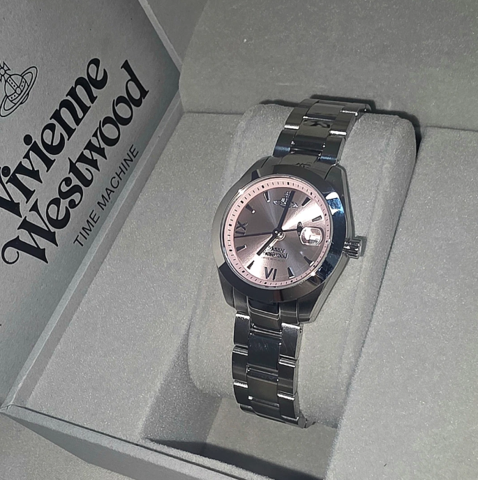 Vivienne Westwood Fenchurch Watch Silver Pink Dial Ladies Luxury