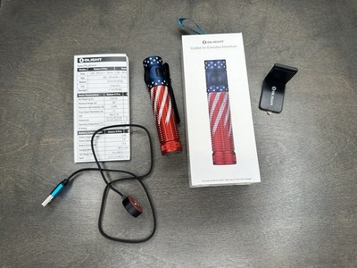 OLIGHT Baton 4 Pro LED Flashlight Stars and Stripes Edition