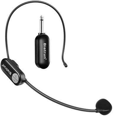 Wireless Microphone Headset with 1/4''Plug, 165ft Range, UHF Wireless Headset...