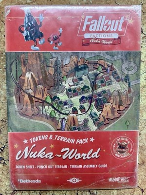 Fallout Factions Nuka-World Tokens & Terrain Pack Modiphius Tabletop Wargame NIB