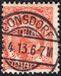 LUXEMBOURG: 1906 1908 2½ Fr Red Sg 171 Fine Used Cat £130