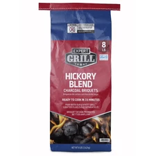 Expert Grill Premium Charcoal, Hickory Blended Briquets, Rich Smoke Flavor