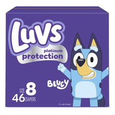4 boxes of Luvs Diapers Size 8, 46 Count, 29.99 per box