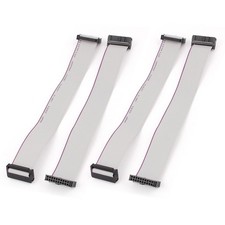 4pcs IDC 20-Pin Hard Drive Flat Ribbon Cable Extension Wire 20cm for Motherboard