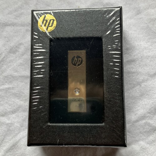 hp hewlett packard USB Flash Drive Gold Plated 8gb New