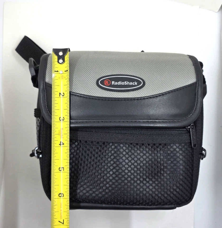 Bolso de Hombro RadioShack con Correa, Múltiples Bolsillos, Cremalleras Funcionan 6.5"x7"x4" Foto 3 de 4
