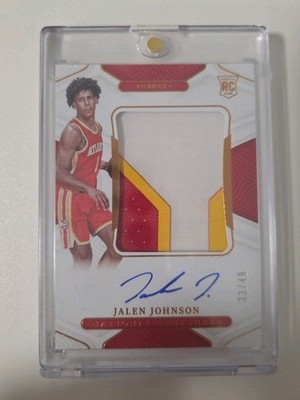 2021-22 Panini National Treasures - Rookie Patch Autograph Jalen Johnson Bronze