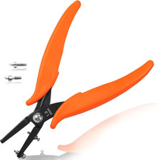 Metal Hole Punch Pliers 6" Small Round Hole Punch Pliers Two Replacement Pins...