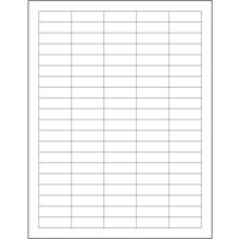 1 1/2 x 1/2" White Rectangle Laser Labels-100 Labels per Sheet-10000 per Case