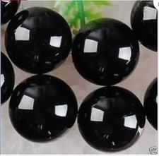 8mm Black Agate Onyx Round Loose Beads Gemstone 15"AA