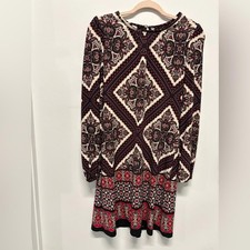 Tommy Hilfiger Red and Black Patterned Dress