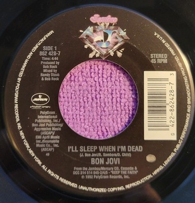 Bon Jovi ''I'll Sleep When I'm Dead /Never Say Goodbye (Live)'' VG+