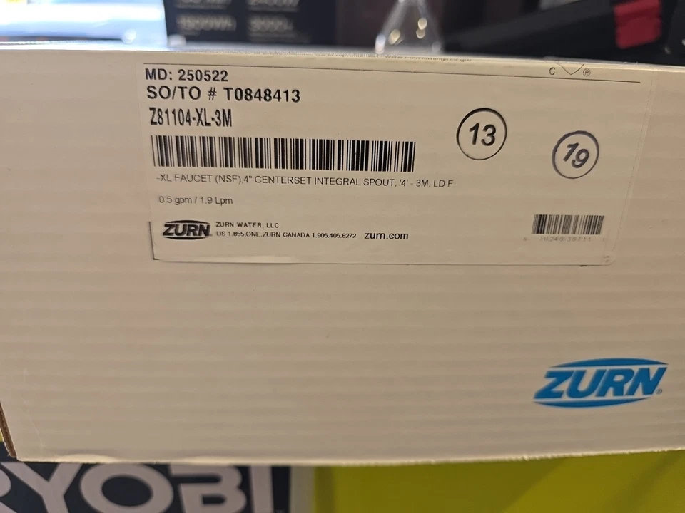 Zurn Centerset Lav Faucet 2.2 Gal Per Minute Chrome . 4 “ Ctc - Image 4 of 4