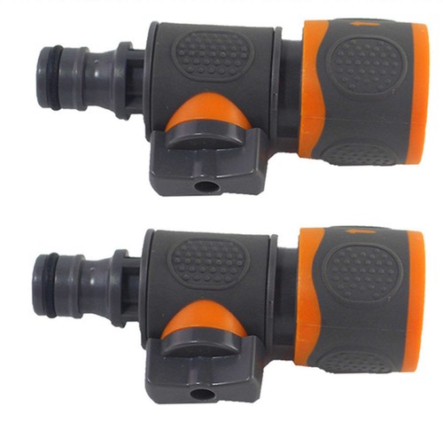 2PACK Quick Release in Line Shut Off Valve,Garden Hose Pipe in Line Tap Shut