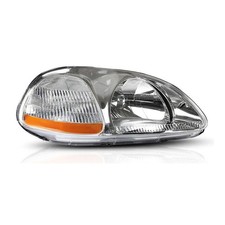 Right Pass. Headlight Chrome Amber Clear Lens Factory Style Honda Civic 96-98