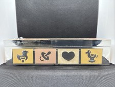 Decorative birth certificate holder box, designed as a baby keepsake Used