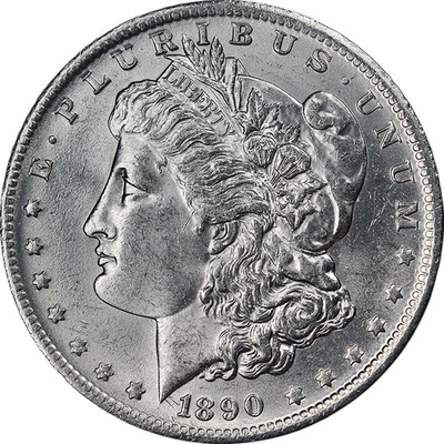 1890-O Morgan Silver Dollar Nice BU+ Blast White Great Eye Appeal