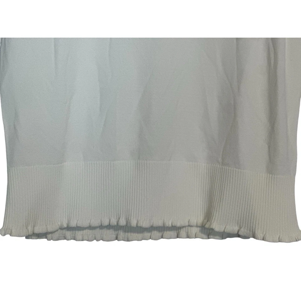 Camiseta sin mangas Kate Hill Petite PL marfil tejida nueva sin etiquetas Foto 3 de 4