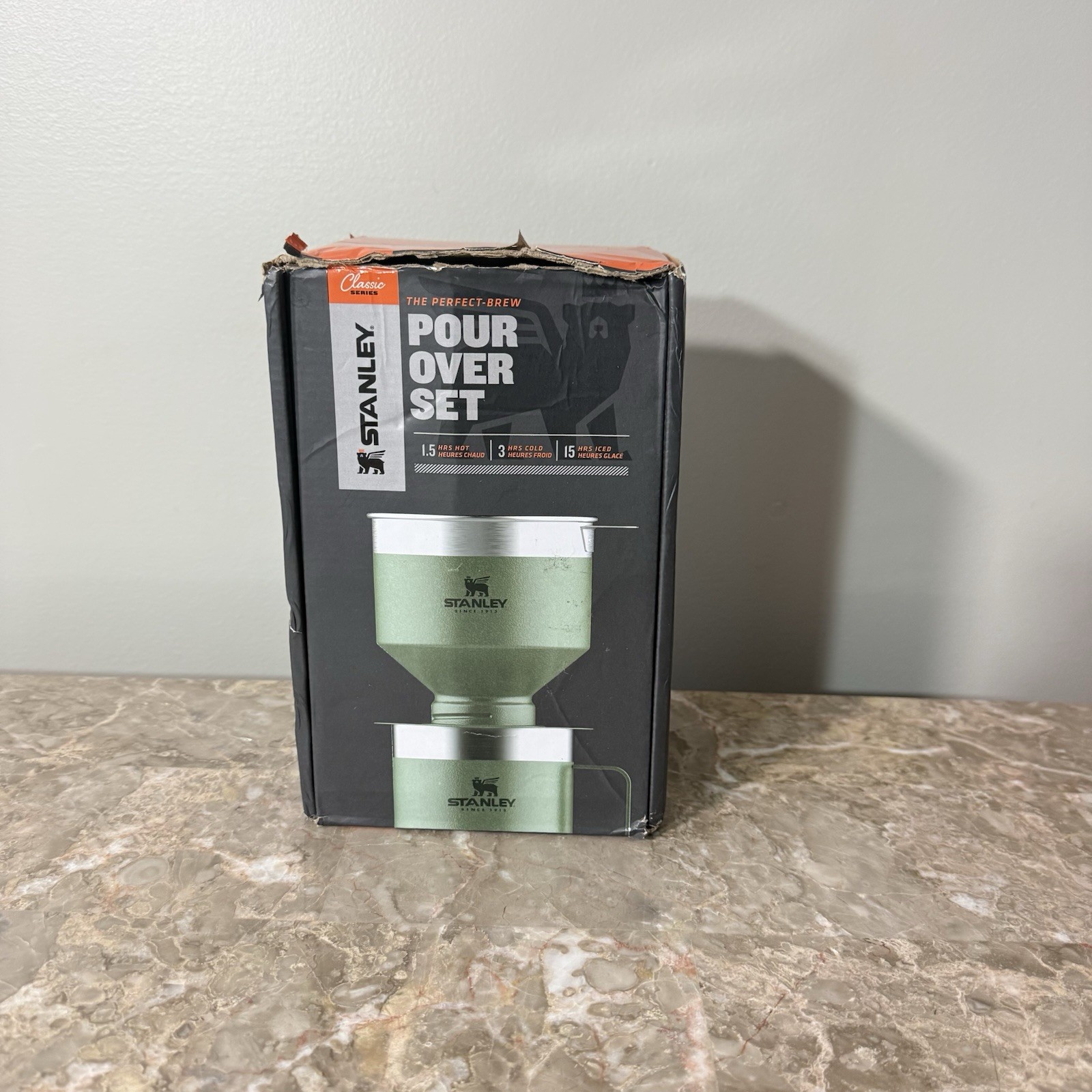 STANLEY CLASSIC PERFECT-BREW POUR OVER COFFEE SET Green NEW OPEN BOX