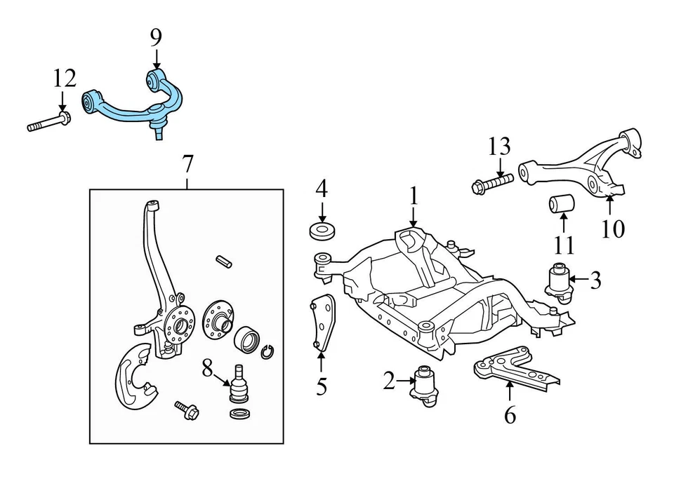 Mercedes-Benz ML63 AMG 2007-2011 - Brazo de control superior delantero izquierdo 2513300707 Foto 3 de 4
