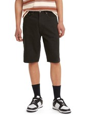 Levi's 569 Loose-Fit 12" Shorts Size 32 Black 3D