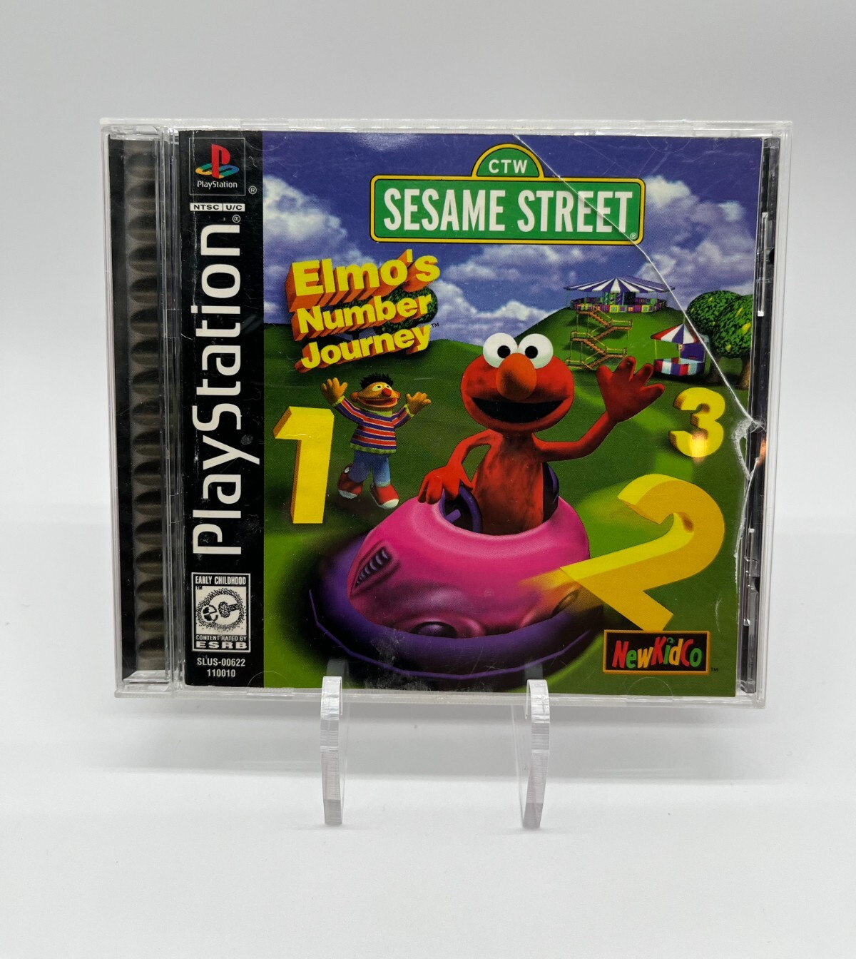Sesame Street Elmo's Number Journey PS1 Black Label CIB Game Tested Works 1999