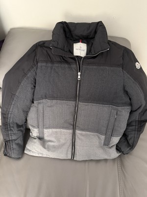 Moncler ROUVE Black Grey Dark grey Size M A 90% Goose Down 10%  Feathers