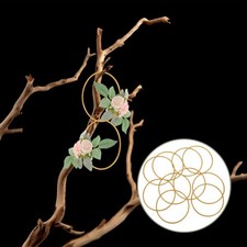 10 Pcs Macrame Rings Metal Craft Circle for Crafts Centerpiece Hoop Gold