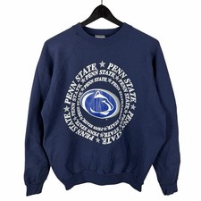 Vintage 90s Penn State Nittany Lions College Pullover Blue Sweatshirt Size L