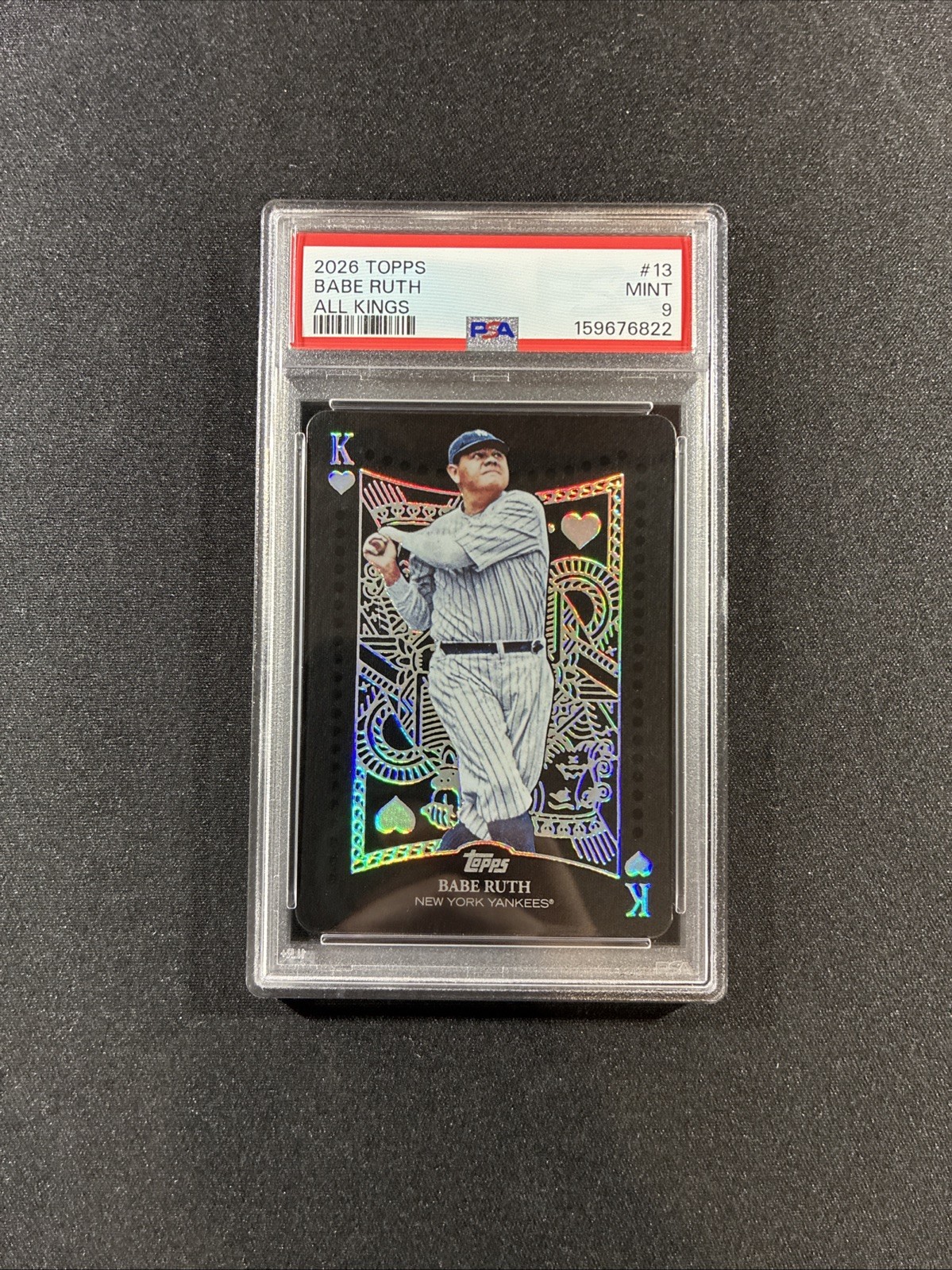 2026 Topps Series 1 Babe Ruth All Kings New York Yankees Case Hit #AK-13 PSA 9 view 2