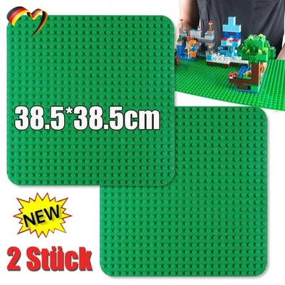 MARKENLOS 2 Stk Große Bauplatte Classic Grundplatte für DUPLO Set, 38.5*38.5cm Platten HOT