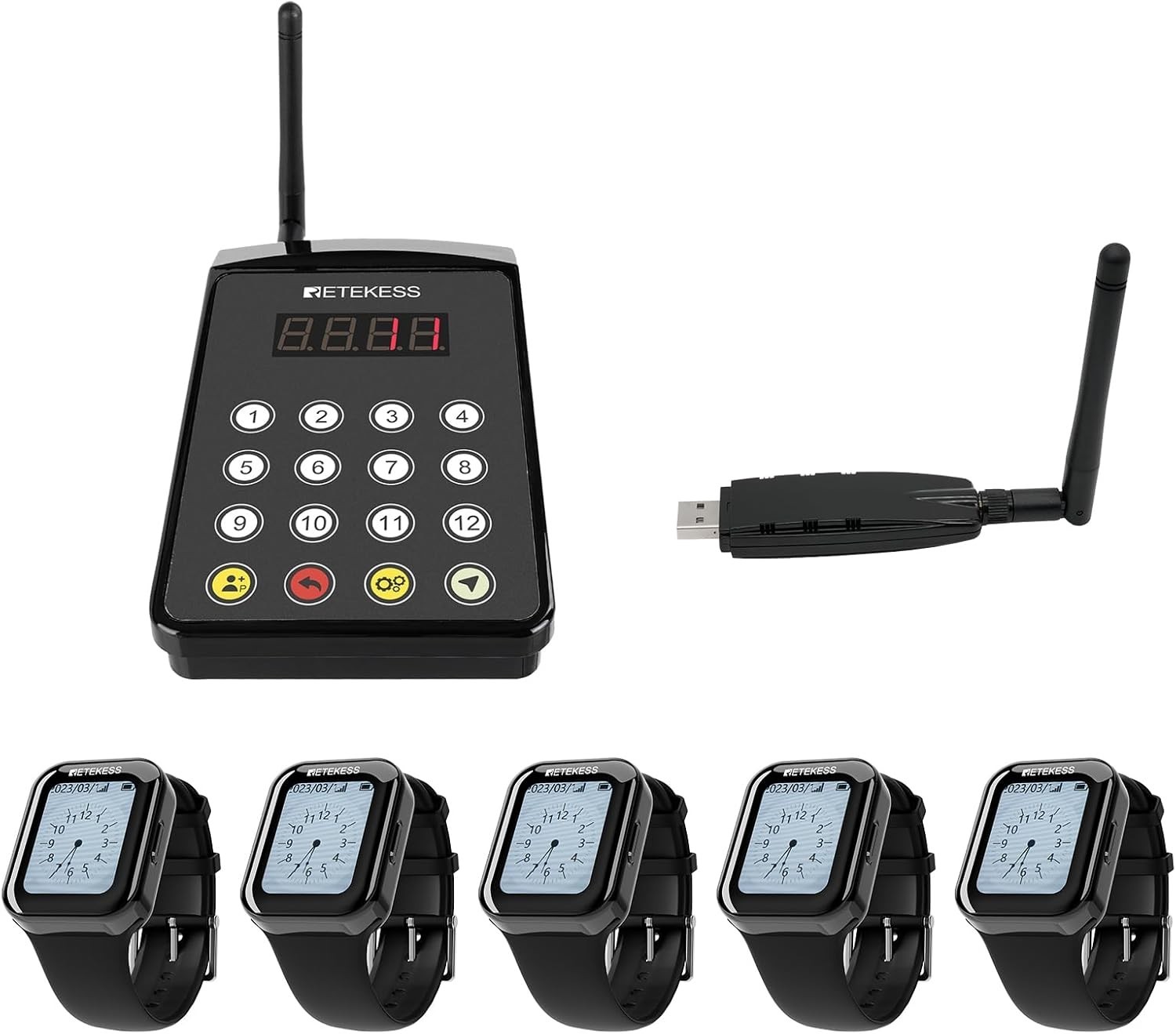 Retekess TD113 Waitress Pager System Restaurant Pagers for Servers 262ft
