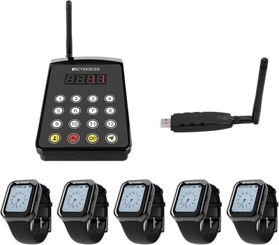 Retekess TD113 Waitress Pager System Restaurant Pagers for Servers 262ft