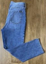 Used Women Eddie Bauer Sz T12 Slightly Curvy High-Rise Straight Crop Denim Jeans