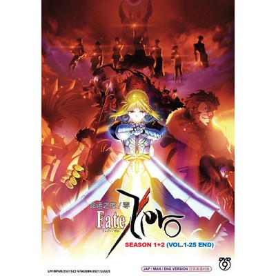 Anime DVD Fate Zero Complete TV Series Season 1+2 (Vol.1-25End) English Dubbed