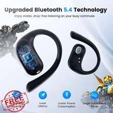 Transformers Open Ear Wireless Headphones Bluetooth 5.4 IPX5 Black