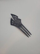 Vintage Mourning Celluloid Carved ScrollworkVictorian Era Hair Comb. Beautiful
