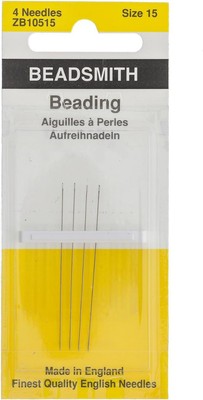 Beadsmith Perlenstickerei Nadeln 4 Stück Größe 15 Schmuckherstellung